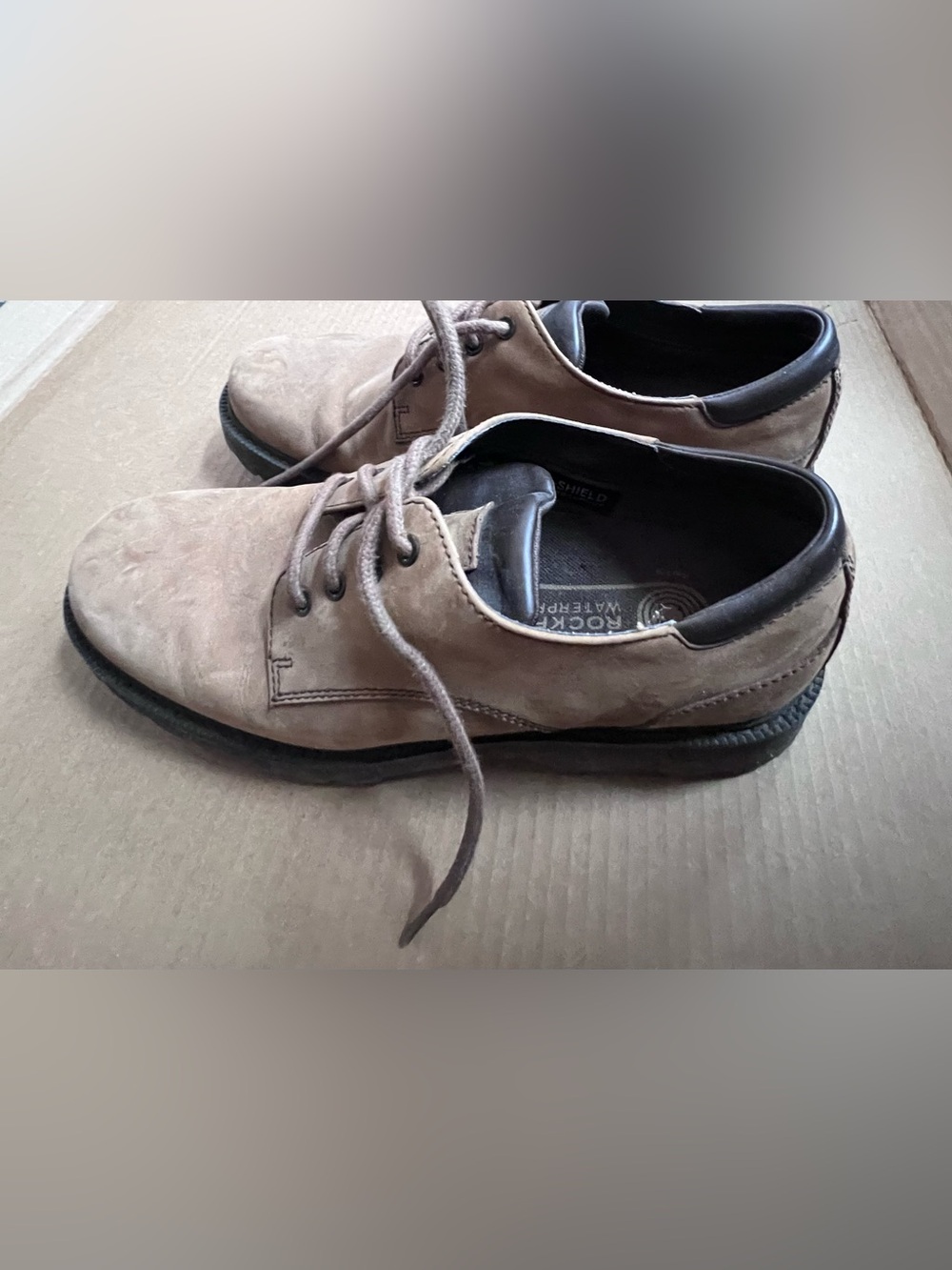 9 ROCKPORT waterproof Lug Sole Tie shoes Oxford suede business casual Mens